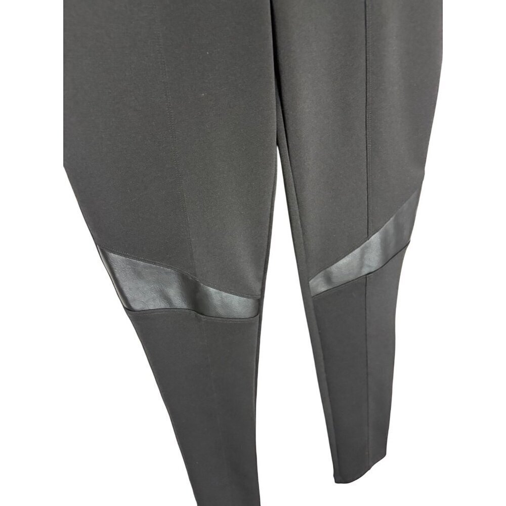 Anne Fontaine Naidy Leggings with Vegan Leather-sz Small - Picture 6 of 7